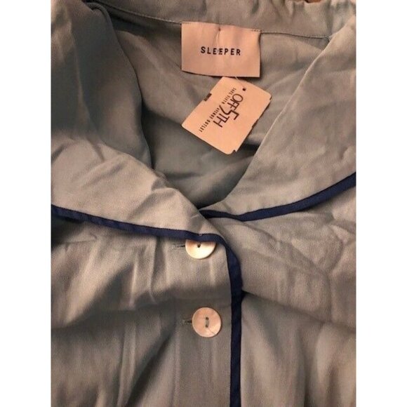 NWT $320 SLEEPER CORNFLOWER BLUE OSTRICH TRIM PARTY PAJAMA SET SIZE XS SOLD OUT! - Picture 11 of 14